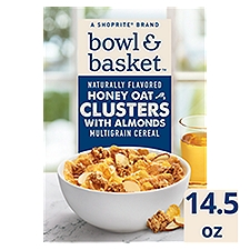 Bowl & Basket Honey Oat Clusters with Almonds Multigrain Cereal, 14.5 oz