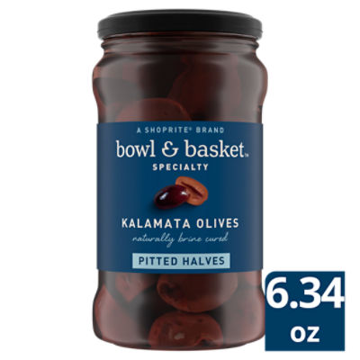 Bowl & Basket Specialty Pitted Halves Kalamata Olives, 6.34 oz, 6.34 Ounce