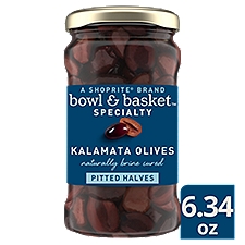 Bowl & Basket Specialty Pitted Halves Kalamata Olives, 6.34 oz, 6.34 Ounce