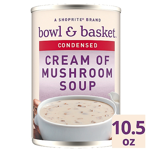 Bowl & Basket Condensed Cream of Mushroom Soup, 10.5 oz
Cholesterol Free*
*Adds a Trivial Amount of Cholesterol