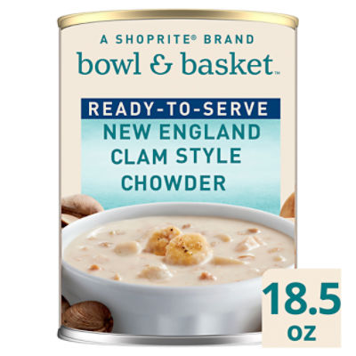 Bowl & Basket Ready To Serve New England Style Clam Chowder, 18.5 oz, 18.5 Ounce