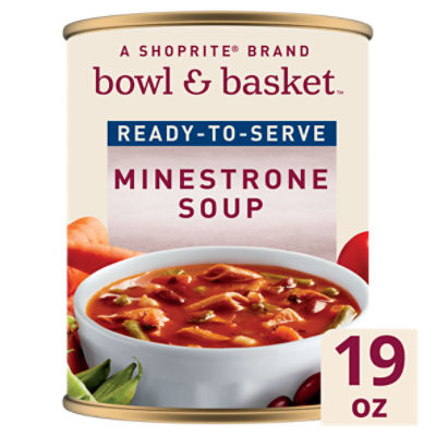 Bowl & Basket Ready-to-Serve Minestrone Soup, 19 oz, 19 Ounce