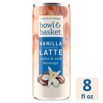 Bowl & Basket Vanilla Flavored Latte Coffee & Milk Beverage, 8 fl oz, 8 Fluid ounce