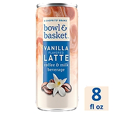 Bowl & Basket Vanilla Flavored Latte Coffee & Milk Beverage, 8 fl oz