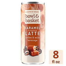 Bowl & Basket Caramel Flavored Latte Coffee & Milk Beverage, 8 fl oz