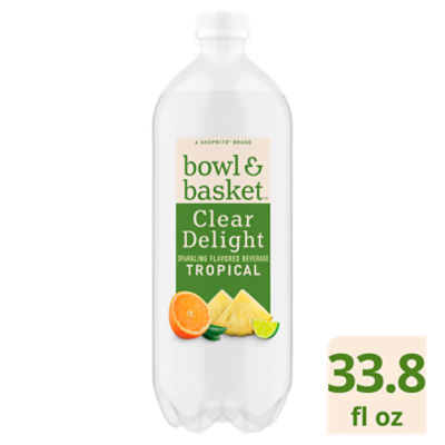 Bowl & Basket Clear Delight Tropical Sparkling Flavored Beverage, 33.8 fl oz, 33.8 Fluid ounce