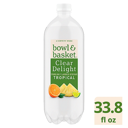 Bowl & Basket Clear Delight Tropical Sparkling Flavored Beverage, 33.8 fl oz