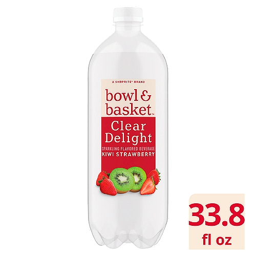 Bowl & Basket Clear Delight Kiwi Strawberry Sparkling Flavored Beverage, 33.8 fl oz