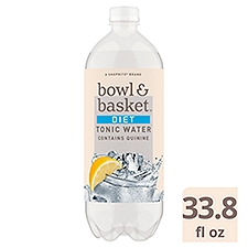 Bowl & Basket Diet Tonic Water, 33.8 fl oz, 33.8 Fluid ounce