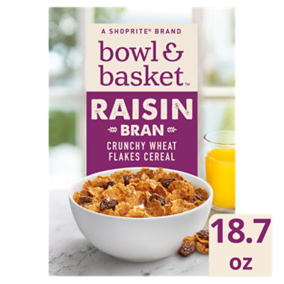 Bowl & Basket Raisin Bran Crunchy Wheat Flakes Cereal, 18.7 oz - ShopRite