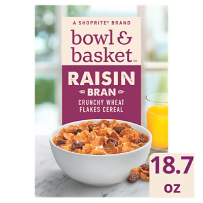 Bowl & Basket Raisin Bran Crunchy Wheat Flakes Cereal, 18.7 oz - ShopRite