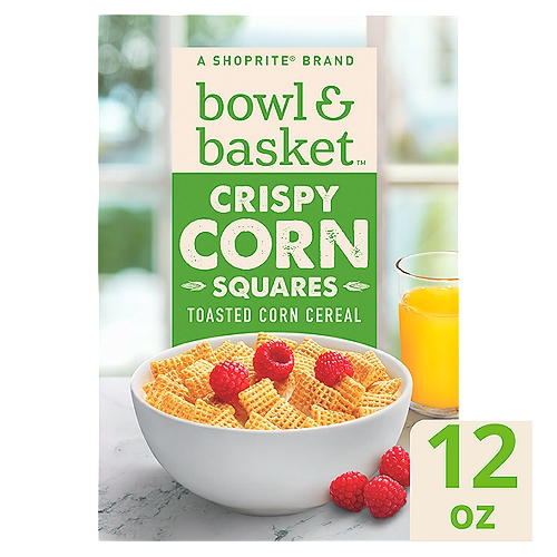Bowl & Basket Crispy Corn Squares Toasted Corn Cereal, 12 oz