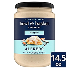 Bowl & Basket Specialty Vegan Alfredo Sauce with Almond Paste, 14.5 oz