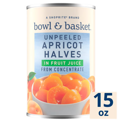 Bowl & Basket Unpeeled Apricot Halves in Fruit Juice, 15 oz, 15 Ounce