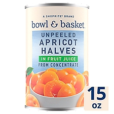 Bowl & Basket Unpeeled Apricot Halves in Fruit Juice, 15 oz