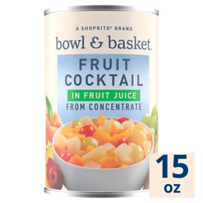 Bowl & Basket Fruit Cocktail in Fruit Juice, 15 oz, 15 Ounce