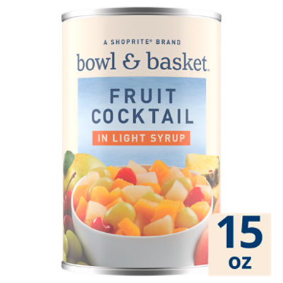Bowl & Basket Fruit Cocktail in Light Syrup, 15 oz, 15 Ounce