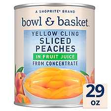 Bowl & Basket Yellow Cling Sliced Peaches in Fruit Juice, 29 oz