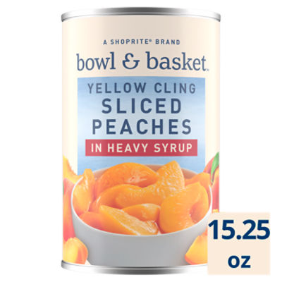 Bowl & Basket Yellow Cling Sliced Peaches in Heavy Syrup, 15.25 oz