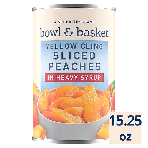 Bowl & Basket Yellow Cling Sliced Peaches in Heavy Syrup, 15.25 oz