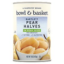 Bowl & Basket Bartlett Pear Halves in Pear Juice, 15 oz