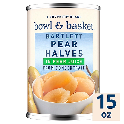 Bowl & Basket Bartlett Pear Halves in Pear Juice, 15 oz