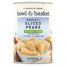 Bowl & Basket Bartlett Sliced Pears in Pear Juice, 15 oz