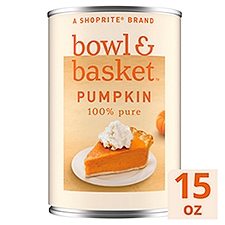 Bowl & Basket 100% Pure Pumpkin, 15 oz, 15 Ounce