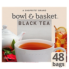Bowl & Basket Black, Tea Bags, 48 Each