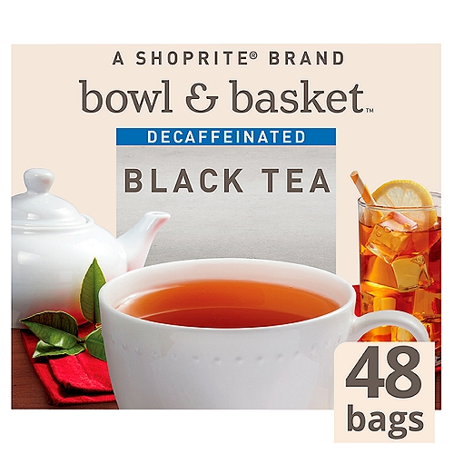 Bowl & Basket Decaffeinated Black Tea Bags, 48 count, 3.1 oz