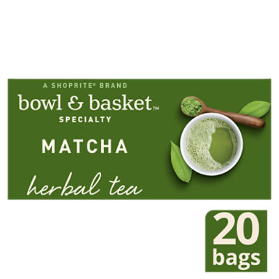 Bowl & Basket Specialty Matcha Green Tea Bags, 20 count, 0.91 oz