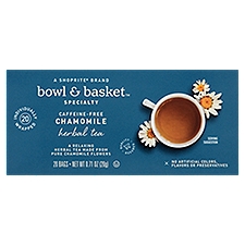 Bowl & Basket Specialty Caffeine-Free Chamomile Herbal Tea Bags, 20 count, 0.71 oz