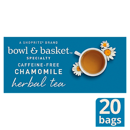 Bowl & Basket Specialty Caffeine-Free Chamomile Herbal Tea Bags, 20 count, 0.71 oz