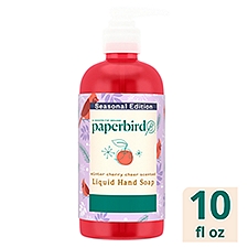 Paperbird Winter Cherry Cheer Scented Liquid Hand Soap Seasonal Edition, 10 fl oz
