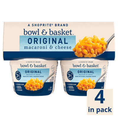 Bowl & Basket Original Macaroni & Cheese, 2.05 oz, 4 count