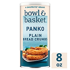 Bowl & Basket Panko Plain Bread Crumbs, 8 oz, 8 Ounce