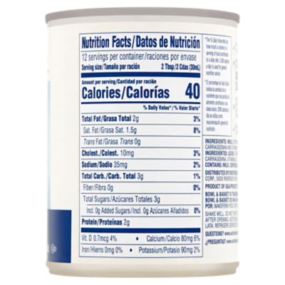 Bowl & Basket Evaporated Milk, Leche Evaporada, 12 fl oz