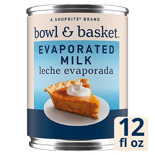 Bowl & Basket Evaporated Milk, Leche Evaporada, 12 fl oz