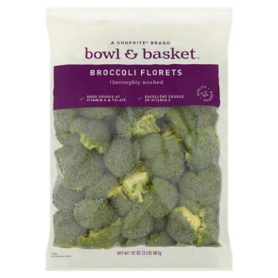 Bowl & Basket Broccoli Florets, 2 lb bag