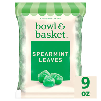 Bowl & Basket Spearmint Leaves Candies, 9 oz, 9 Ounce