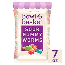 Bowl & Basket Sour Gummy Worms, 7 oz