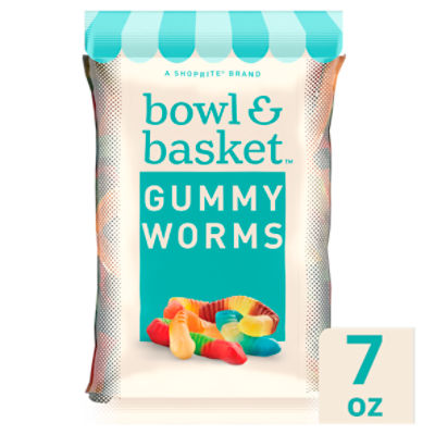 Bowl & Basket Gummy Worms, 7 oz, 7 Ounce