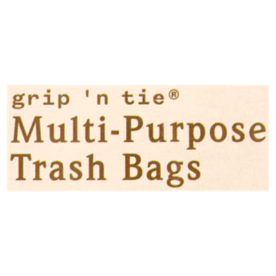 Paperbird Grip 'N Tie 30 Gallon Clear Recycle Bags, 40 count