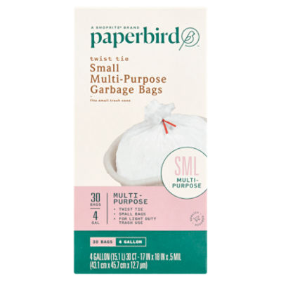 Glad Small Twist-Tie White Trash Bags, (4 gal., 156 ct.) - HapyDeals