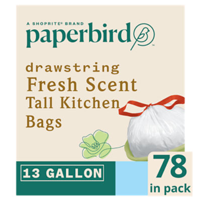 Paperbird 45 Gallon Twist Tie Contractor Trash Bags, 10 count