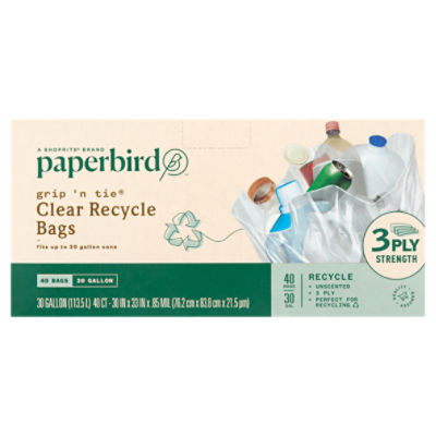 clear recycling bags