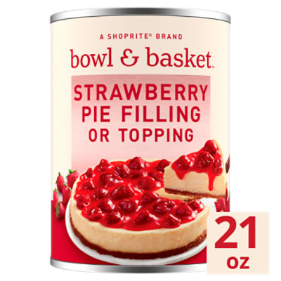 Bowl & Basket Strawberry Pie Filling or Topping, 21 oz, 21 Ounce