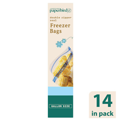  PAMI Double Zip Freezer Gallon Bags [60 Pieces