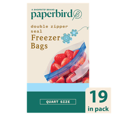 ShopRite Double Zipper Seal Freezer Bags, 2 Gallon Size, 10 count