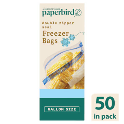 Paperbird Gallon Size Twist Tie Food Storage Bags, 75 count